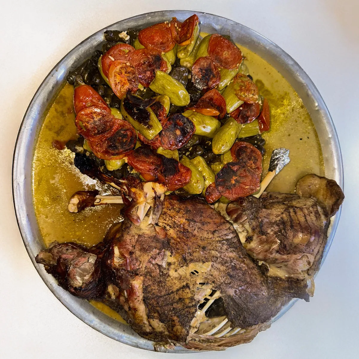 Lamb or Half Lamb with Warak and zucchinis