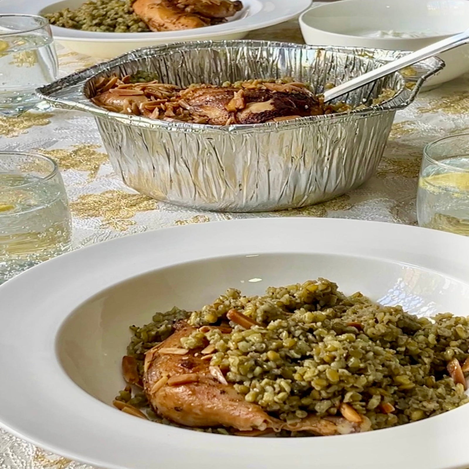 Freekeh with Roasted Chicken